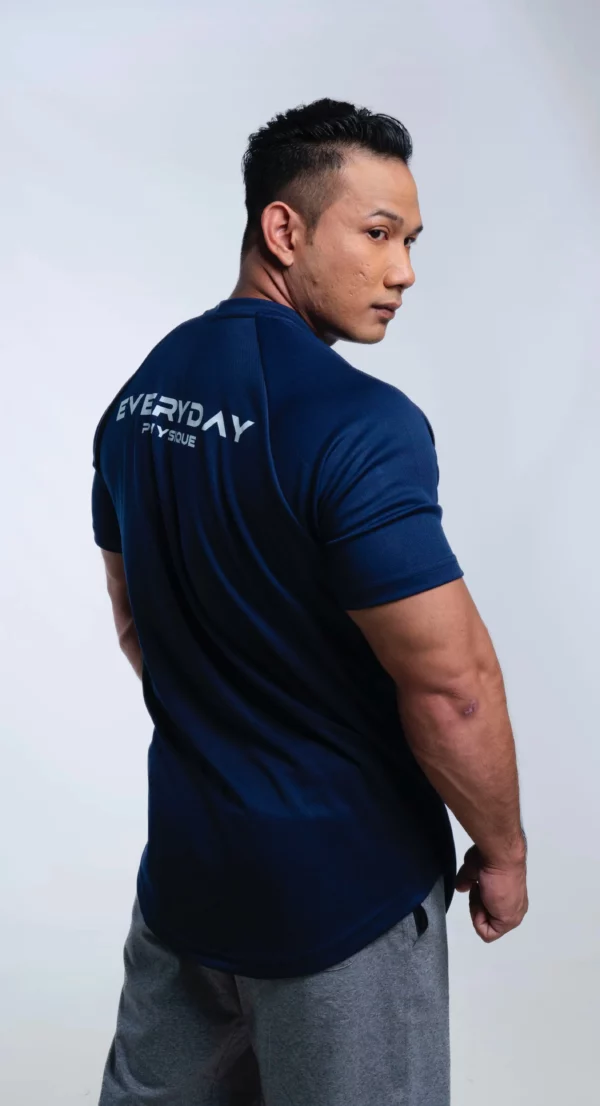 Power Muscle T-Shirt Navy Blue - Image 6