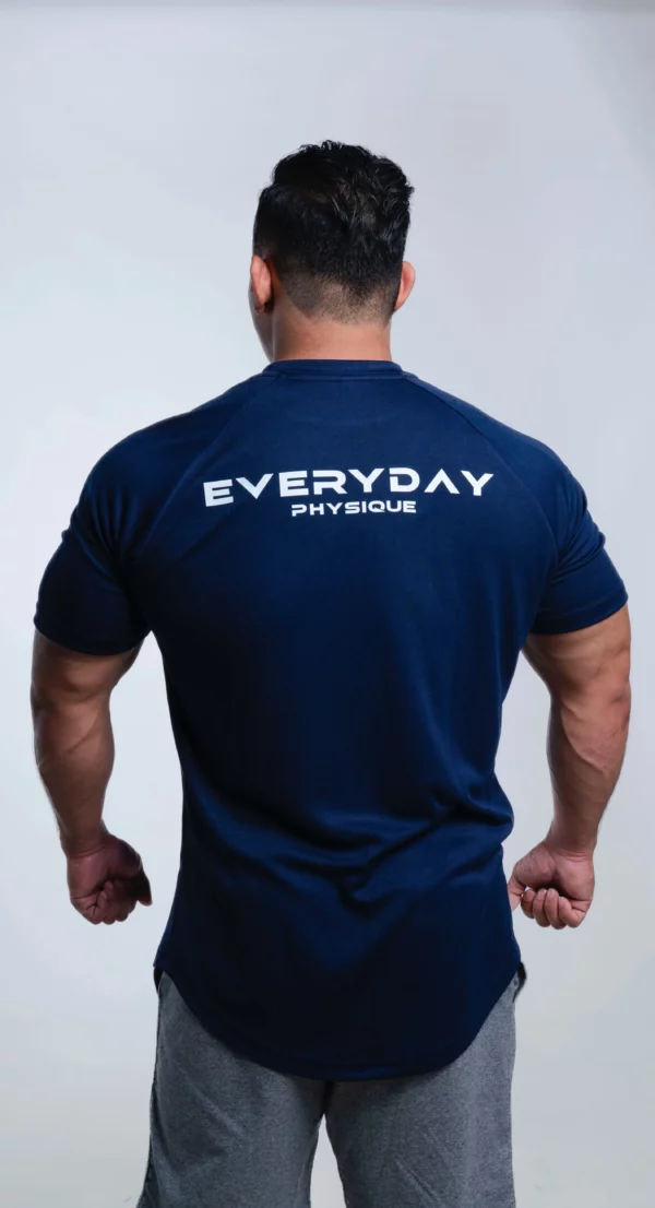 Power Muscle T-Shirt Navy Blue - Image 4