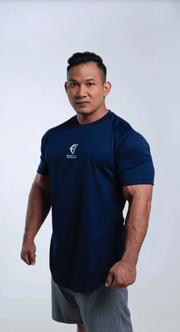 Power Muscle T-Shirt Navy Blue - Image 3