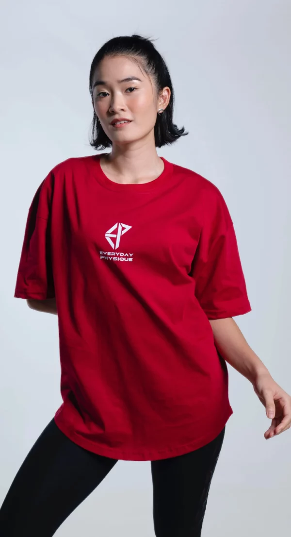 Power Oversized T-Shirt Scarlet Red - Image 5