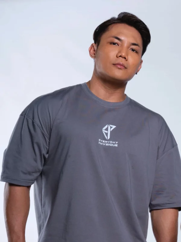 Power Oversized T-Shirt Ash Grey - Image 3