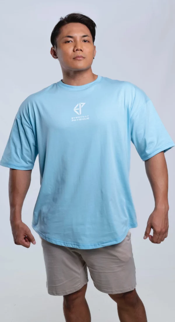 Power Oversized T-Shirt Sky Blue