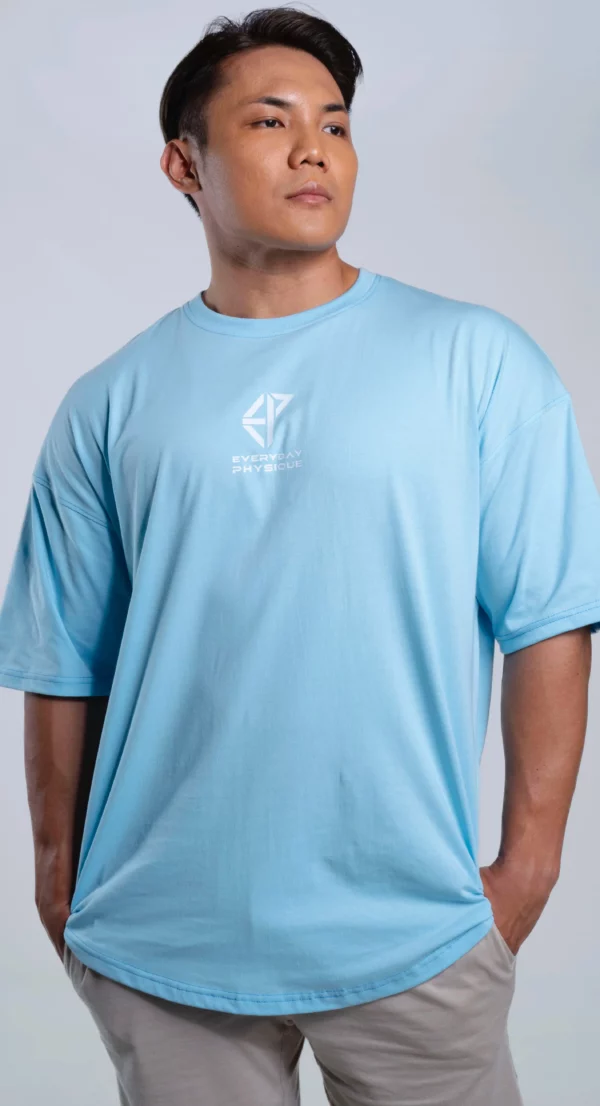 Power Oversized T-Shirt Sky Blue - Image 5