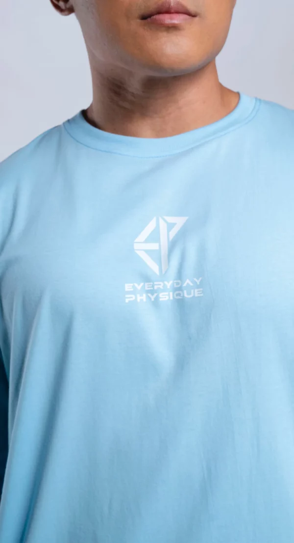 Power Oversized T-Shirt Sky Blue - Image 3