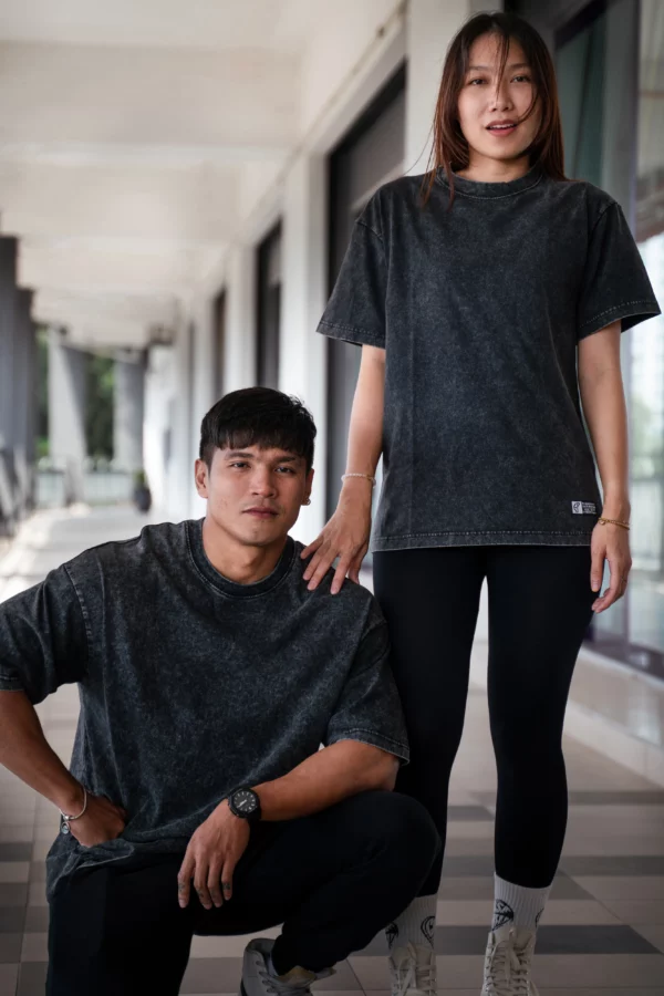 Everyday Stonewashed T-Shirt Anthracite - Image 2